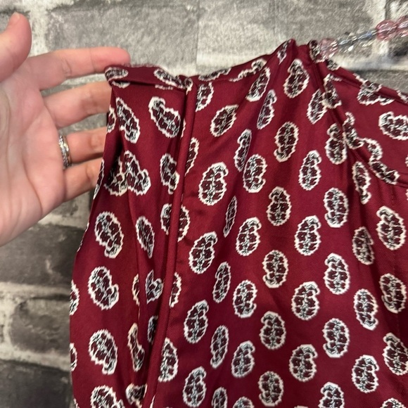 NWT Joie Noleen Jumpsuit in Rhubarb 100% silk button chest pockets - Picture 4 of 15